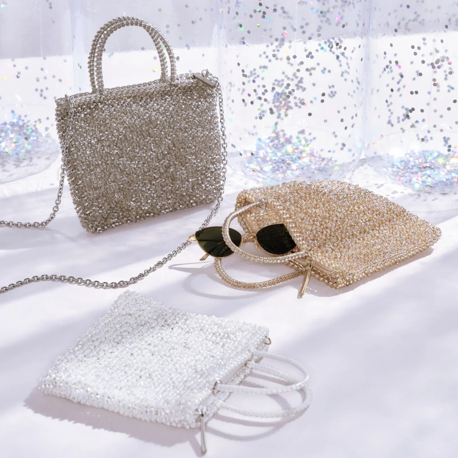 ANTEPRIMA ワイヤーバッグ　NASTRO Anteprima Wirebag Standard Tote in Black, Silver and Gold – Beauty