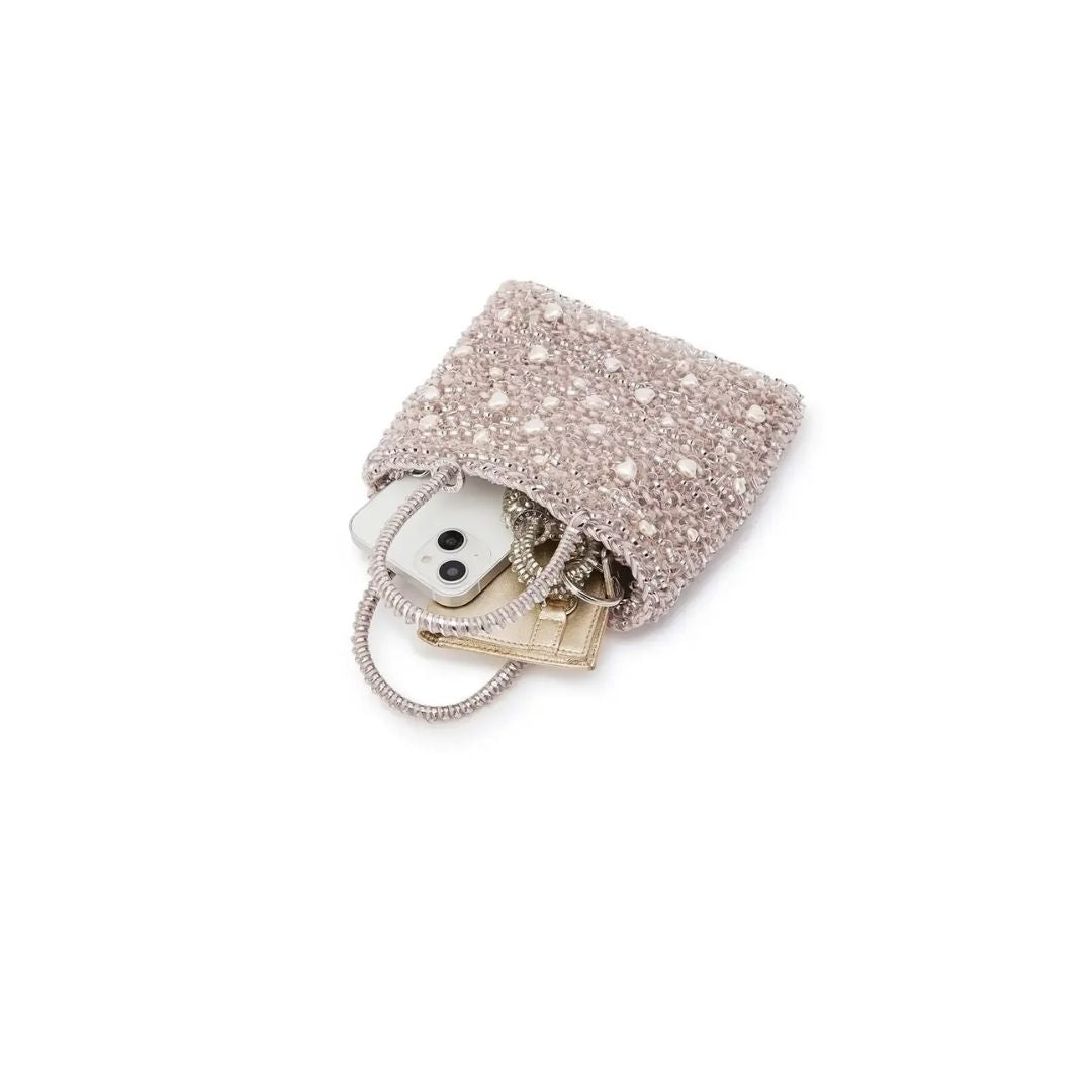 ANTEPRIMA シルバービーズポーチ 美品】ANTEPRIMA アンテプリマ ワイヤーバッグ ミニバッグ ポーチ