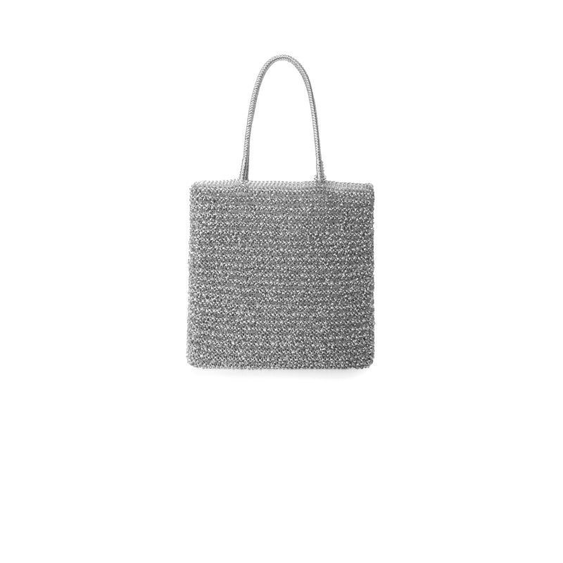 FLAT LUGGAGE 24/7 RAFIA Large Argento
