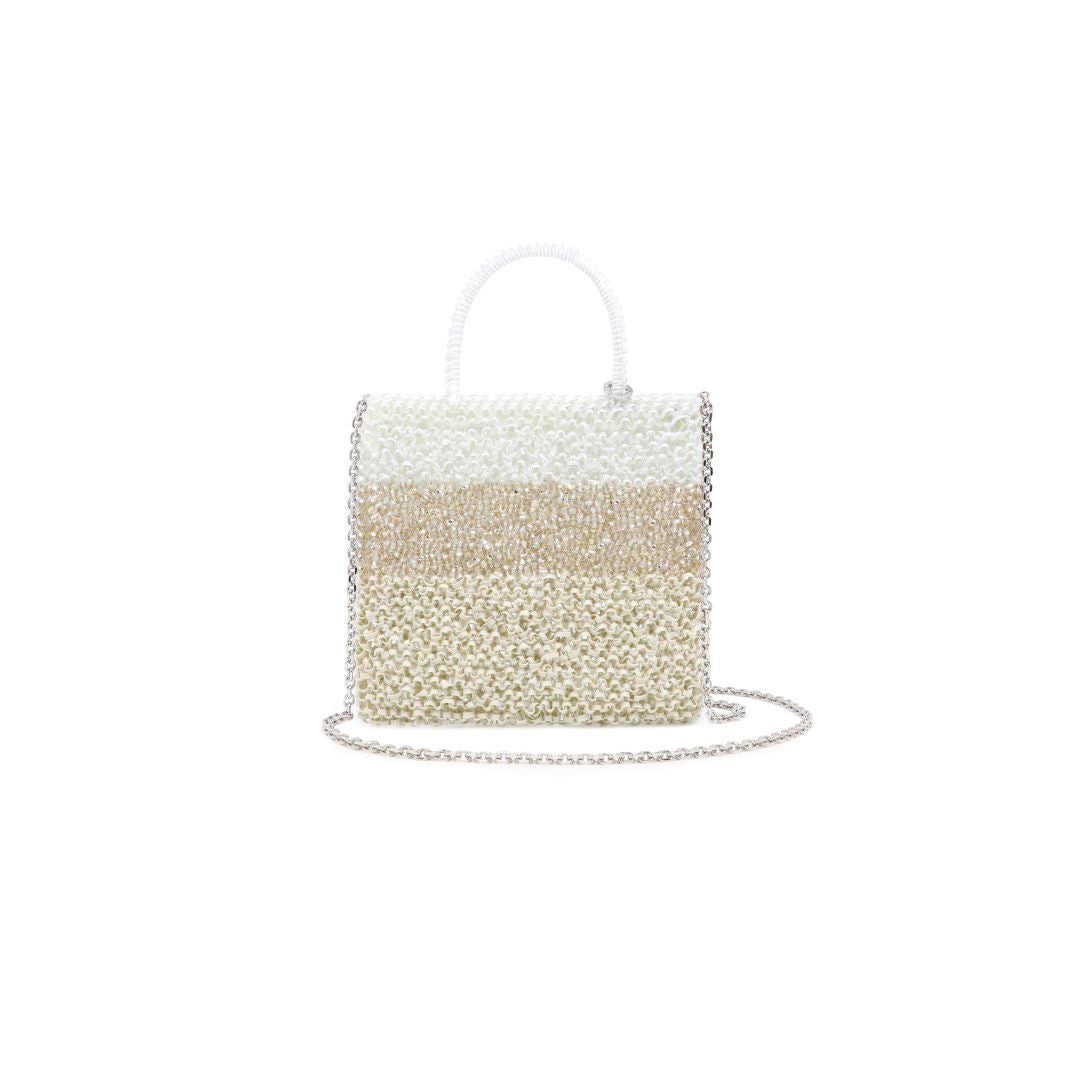 IZUMI KATO STANDARD Z PB25FMT4L3 Crossbody Bag metalic-white-silver-gold-solid-white bird WIREBAG