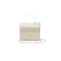 IZUMI KATO STANDARD Z PB25FMT4L3 Crossbody Bag metalic-white-silver-gold-solid-white bird WIREBAG