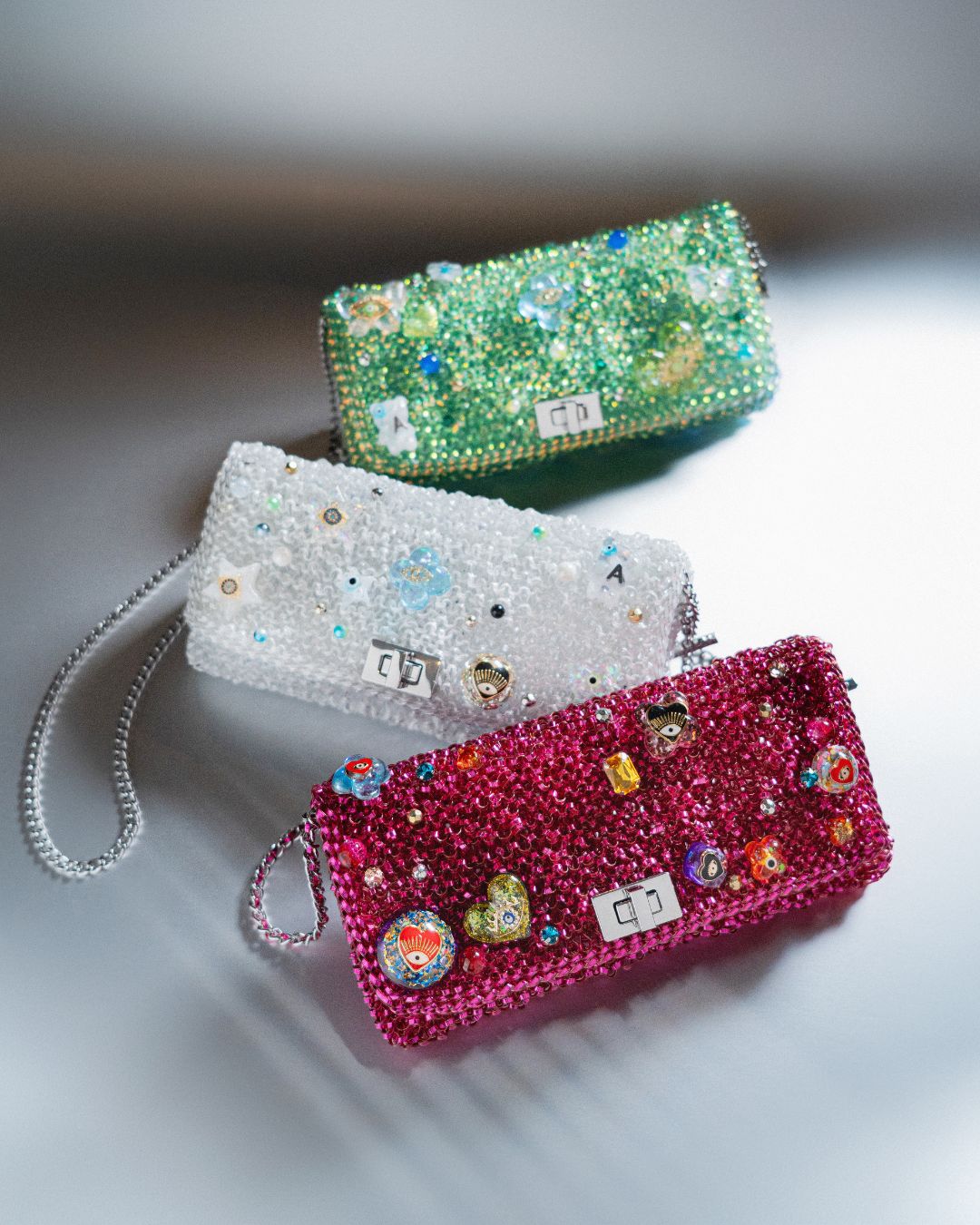 ANTEPRIMA_WIREBAG_MIKA_NINAGAWA_PL25SMF659_LUCCHETTO_II_Crossbody_fuchsia-pink_iridescent-green_silver-white